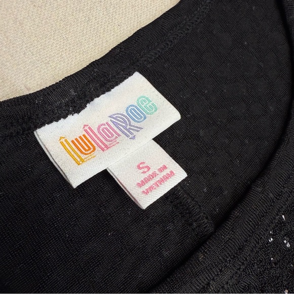 LuLaRoe Carly Dress Black Sparkly Glitter Sequin - NWT - Size Small - Picture 8 of 13